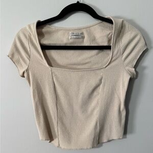 NWOT Urban Outfitters Beige Square Neck Crop Top